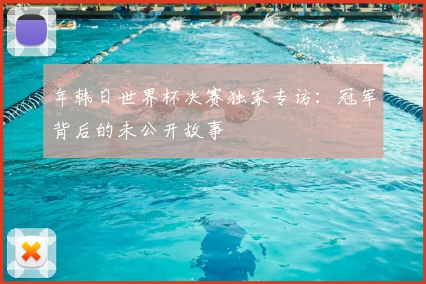 年韩日世界杯决赛独家专访：冠军背后的未公开故事